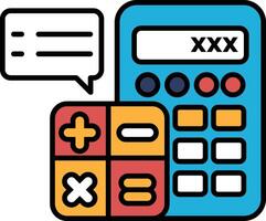 A calculator with the number XXX on it vector