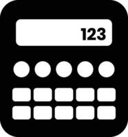 A calculator with the numbers 123 on it vector