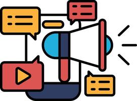 A graphic of a microphone in a line style. vector