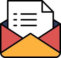 A envelope with a piece of paper inside vector