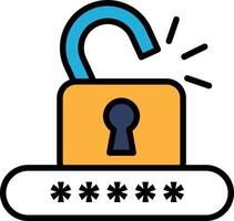 A lock with a keyhole and a lock vector
