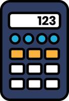 calculator with the numbers 123 on it vector