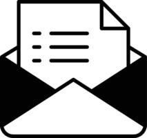 A envelope with a piece of paper inside vector
