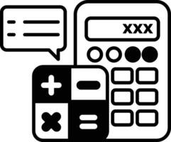 A calculator with the number XXX on it vector