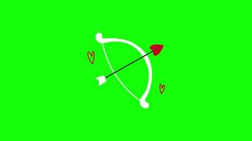 Terget pop up animation green screen chroma key 4k template background. video