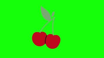 Apple pop up animation green screen chroma key 4k template background. video