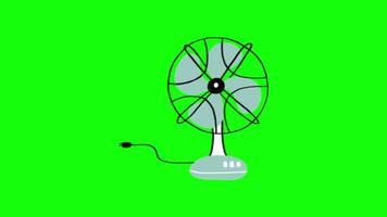 Fan pop up animation green screen chroma key 4k template background. video