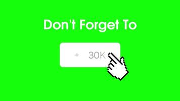 Don't forget me pop up animation motion chroma key green screen 4k template background. video