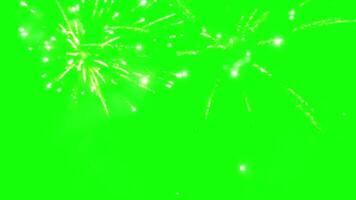 Fireworks pop up animation motion chroma key green screen 4k template background. video