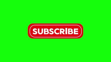 Subscribe pop up animation motion chroma key green screen 4k template background. video