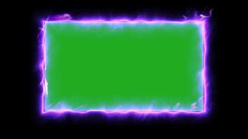 Flame frame pop up animation motion chroma key green screen 4k template background. video