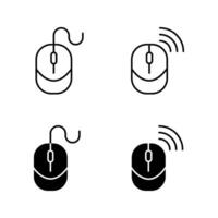 icon set computer mouse vector