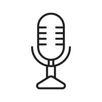 Microphone and broadcast icon vector