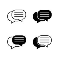 text message icon set vector