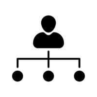 illustration of organization hierarchy icon vector