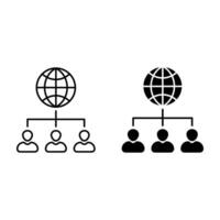illustration of global network icon vector