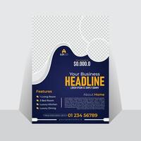 Modern real estate creative flyer template design. Colorful abstract flyer template design. Creative, stylish, abstract Technology design layout. vector