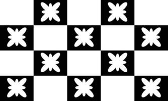 Black and white checkered pattern . Chess pattern . Black and white square background . Checkered wallpaper . illustration vector