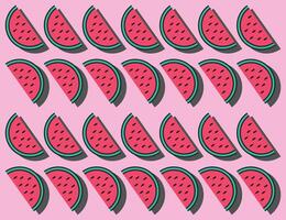 watermelon pattern for summer background. Watermelon half and sliced. illustration vector