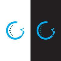 A logo for a company that makes a circle with a drop of water vector