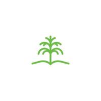 A green tree is shown on a white background vector