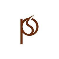 A combination of Alphabets with Coffee or Coffee Beans with a Brown Base Color for Logo Design vector