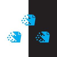 Two different logos for a file folder vector