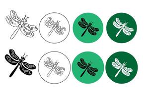 Logo Line Dragonfly and Moon. Aesthetic and feminine, simple line and luxury modern. editable color. illustration vector