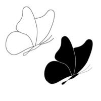 butterfly icon button, , sign, symbol, logo, illustration, editable stroke, flat design style isolated on white linear pictogram vector