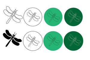 One single line drawing of cute dragonfly for company logo identity. Odonata animal mascot concept for insect lover club icon. Modern continuous line draw design illustration vector