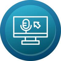Voice commands Line Button vector