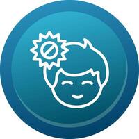 Cognitive impairment Line Button vector