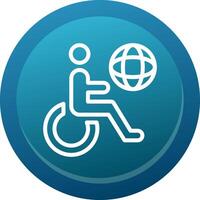 Accessibility Line Button vector