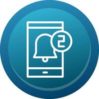 Push Notification Line Button vector