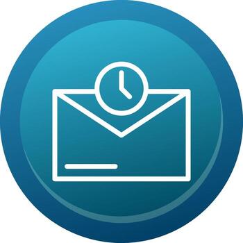 Clock Line Button vector