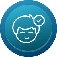 Verified badge Line Button vector