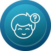 Question mark Line Button vector