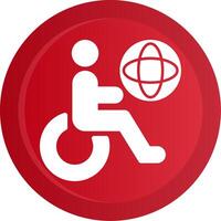 Accessibility Glyph Gradient Button vector