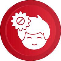Cognitive impairment Glyph Gradient Button vector