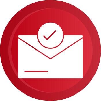 Checkmark Glyph Gradient Button vector