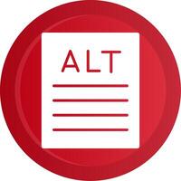 Alt text Glyph Gradient Button vector
