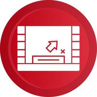 Closed captioning Glyph Gradient Button vector