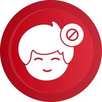 Busy status indicator Glyph Gradient Button vector