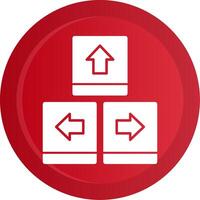 Keyboard navigation Glyph Gradient Button vector