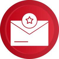 Star Glyph Gradient Button vector