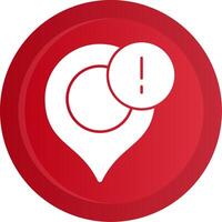 Location Pin Glyph Gradient Button vector