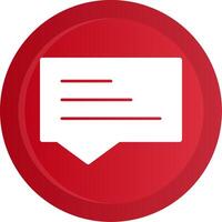 Speech Bubble Glyph Gradient Button vector