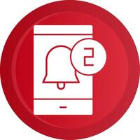 Push Notification Glyph Gradient Button vector