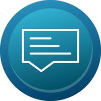 Speech Bubble Line Button vector