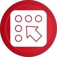 Braille support Glyph Gradient Button vector